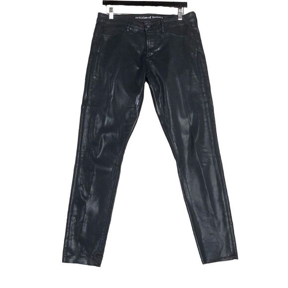 Articles of Society Black Coated Jegging Pants Size 30 - Picture 1 of 7